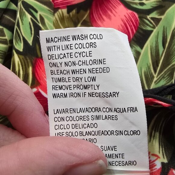 Melissa Harper Tropical Floral Waist Tie Wrap Dress Sz 8 - Picture 9 of 9